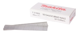 [EL113951] Mini Brads 18 GA Galvanized Male Head Nails, 25mm Length (Box of 5000)
