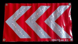 [SI126406] Bandeau led sécurité 70x40cm (prévoir piles IN005301)