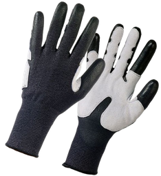 [EP128912] Blacktop glove with leather palm protection