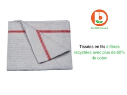 [EN129472] Serpillière double 60x100cm gauffrée écrue