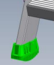 [PO148001] Patin enveloppant 100 droite (+ rentrant 30x80 (17108) + visserie) quai chargement