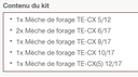 Set M1 TE-CX panachées SDS+ (Lot de 6)