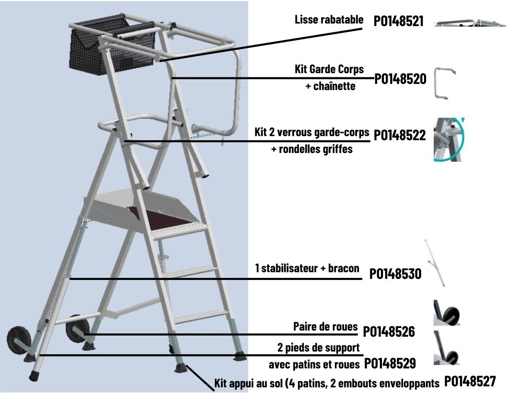 PIRL Dahu 4/5 marches pour escaliers hélicoïdaux 