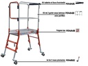 Pate-forme individuelle GAZELLE RS hauteur réglable et sur roues