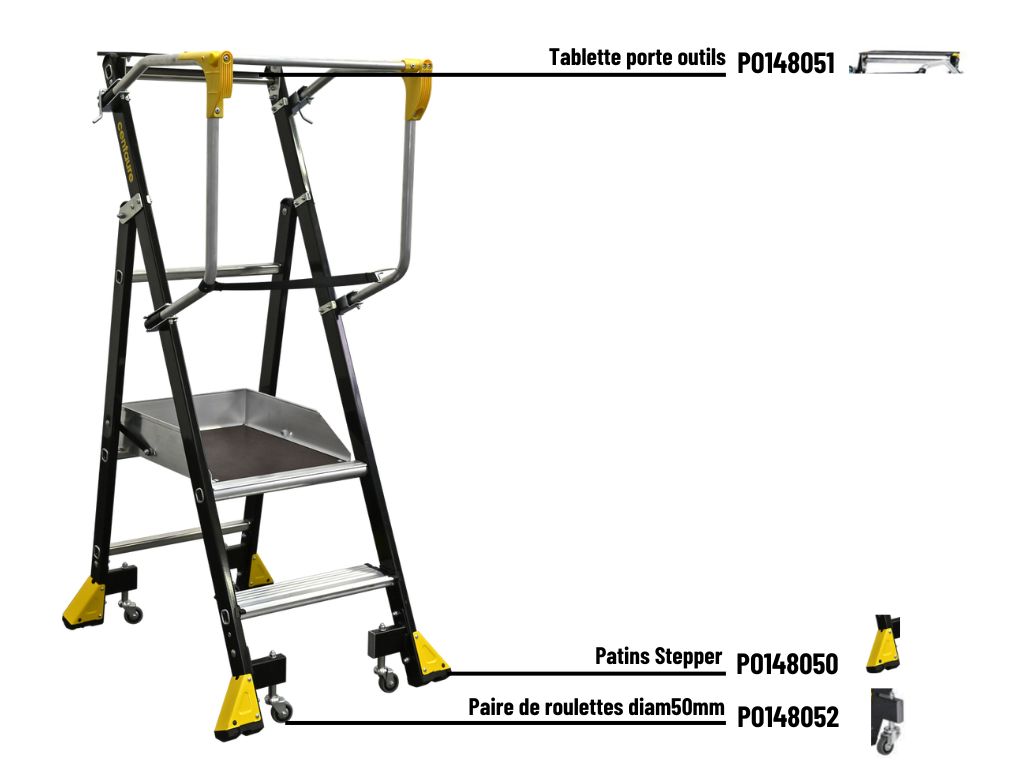 Plate-forme rayonnage Stepper 2 marches nouveau modèle