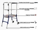 Plate-forme individuelle GAZELLE MINI hauteur réglable