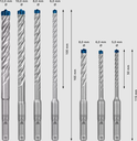 Coffret 7 forets beton SDS Plus 7X Expert 5/6/6/8/8/10/12mm