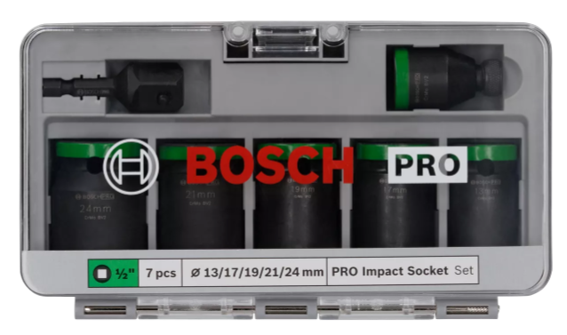Set 5 douilles adaptables impact PRO + 2 adaptateurs