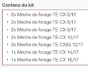 SET L2 TE-CX PANACHEES LOT DE 12- SDS+