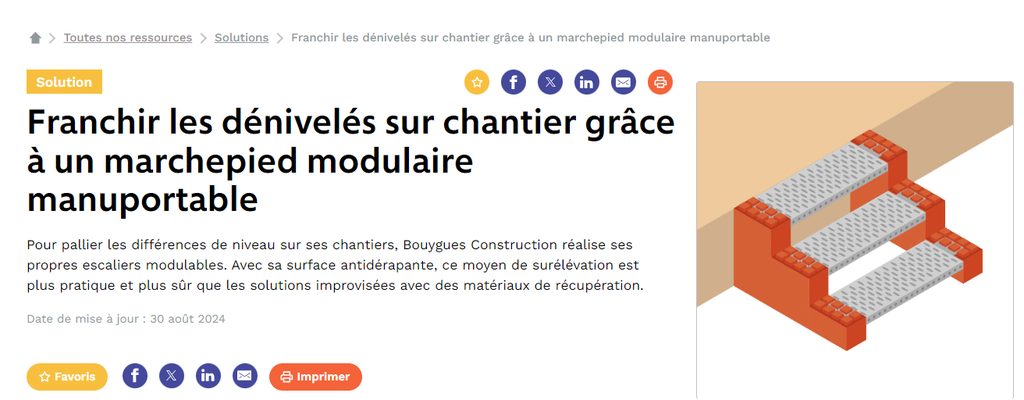 Marchepied Ergoblock 3 marches, accès temporaire