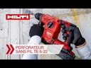 Marteau perfor. sans fil TE 6-22 Nuron coffret 