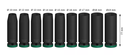 Set 9 Douilles Impact PRO 1/2 Longues