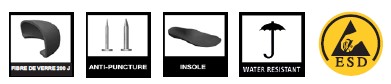 Chaussure haute lacet RUNNER MID BLUE S3 SRC ESD (sur cde)