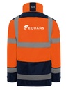 Parka 4 en 1 hv orange INEO UNE MARQUE DE EQUANS blanc coeur + EQUANS blanc dos