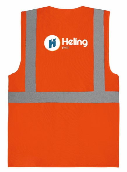Gilet fluo hv orange multipoches HELING ENR coeur + dos