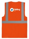 Gilet fluo hv orange multipoches HELING ENR coeur + dos