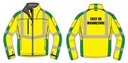 Veste Softshell manches amovibles jaune et vert HV - Chef de manœuvre (sur cde)