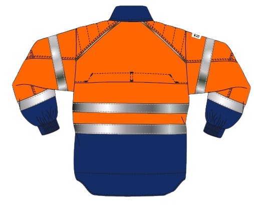 Blouson BY TP REGIONS FRANCE été compagnon orange/marine