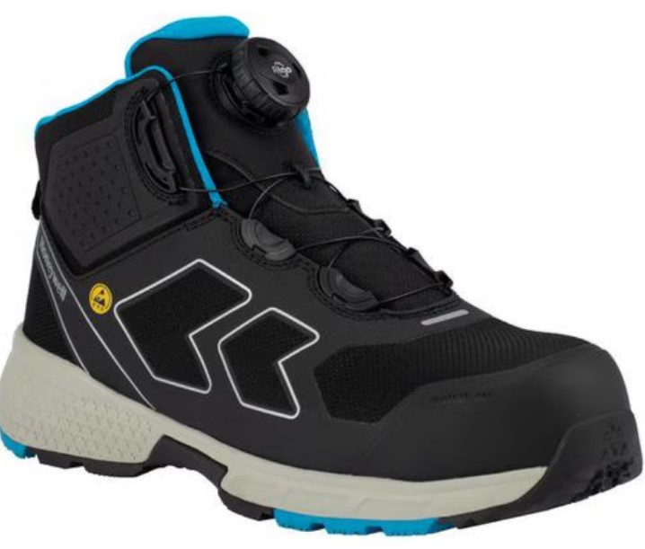 Chaussure haute lacet RUNNER MID BLUE FITGO BOA S3 SRC HRO ESD (sur cde)