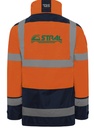 Parka 4 en 1 HV orange STRAL coeur + dos respirant
