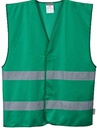 Gilet vert bandes retro chef de manœuvre dos