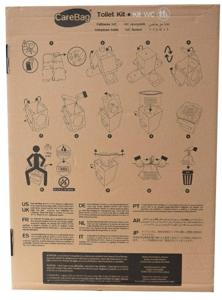 Kit wc portable (avec 12 sacs absorbant)
