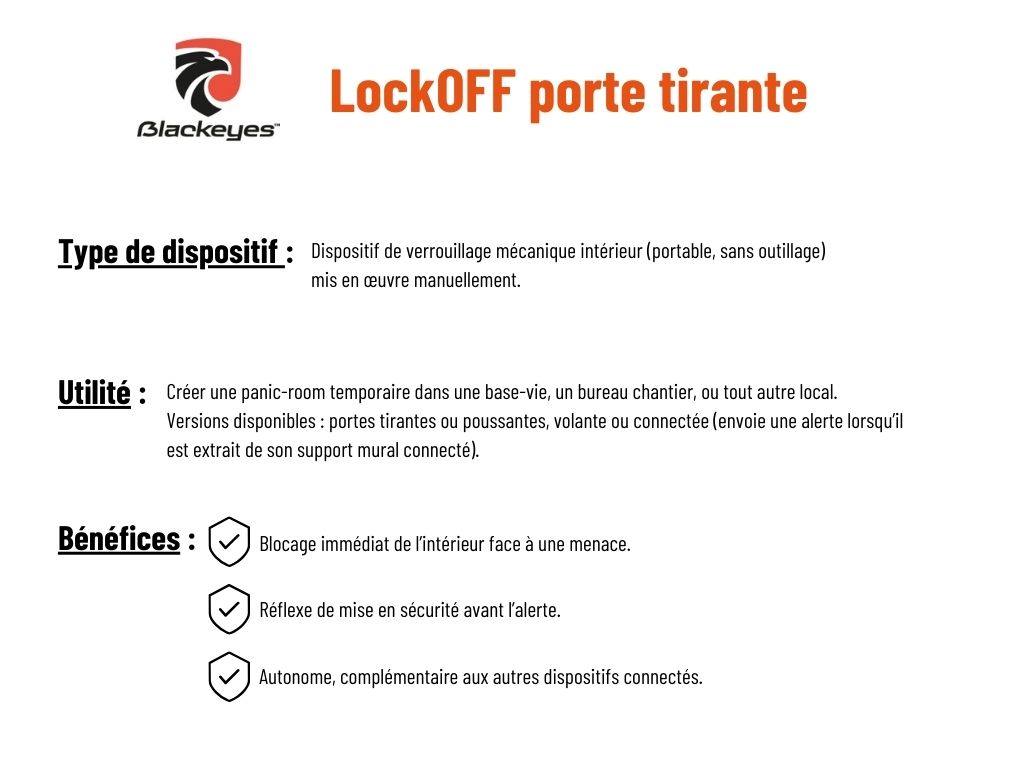 LockOFF porte tirante (avec support mural offert)