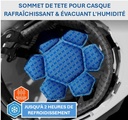 Coussin sommet de tête rafraichissant pour casque (lot de 3)