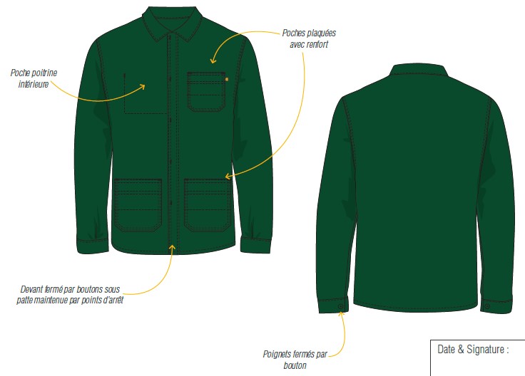 Veste de travail Essentiels - Vert US