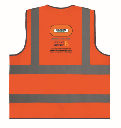Gilet fluo hv orange BY BAT CENTRE SUD OUEST Habitat Eurélien 