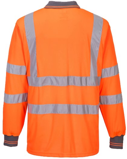 Polo manches longues orange HV