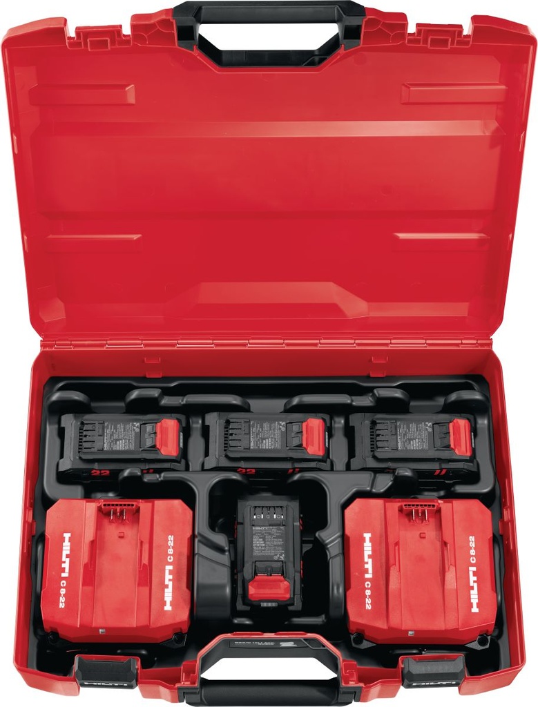 Coffret B22/C (XL) vide pour 4 batteries + 2 chargeurs