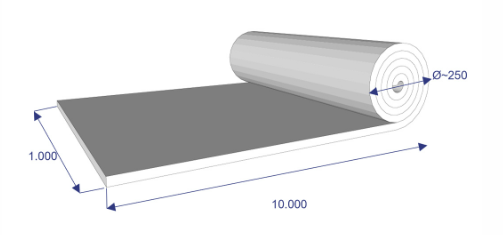 Tapis de signalisation - rouleau 24kg 1x10ml ép. 12mm TRTP25