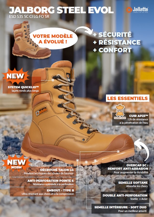 Chaussure montante lacet Jalborg EVOL Steel