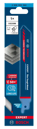 1 Lame scie sabre EXPERT Carbure Inox 150mm S922EHM