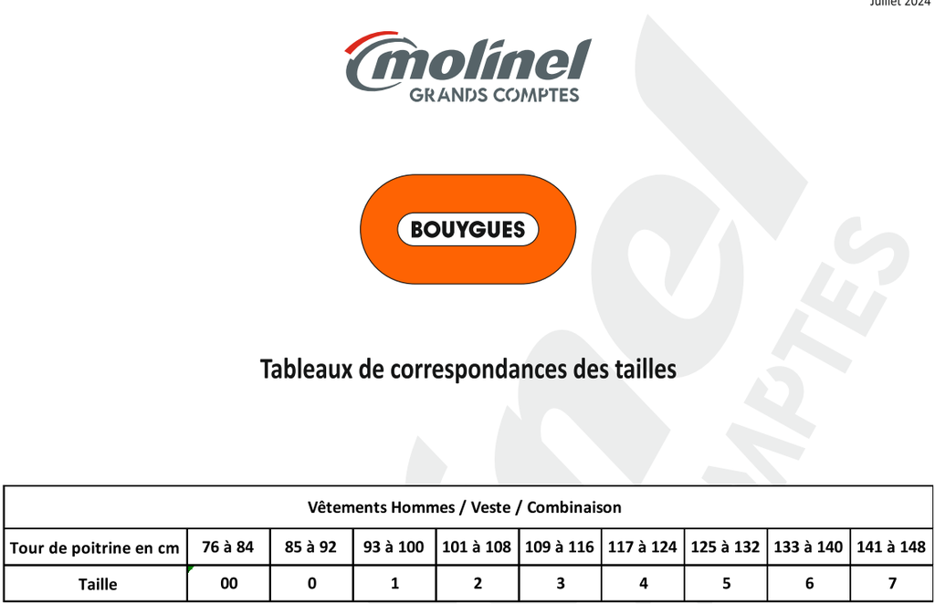 Combinaison BY CN MATERIEL Orange