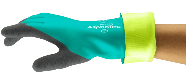 Gant protection chimique et anticoupure Alphatec 58-735