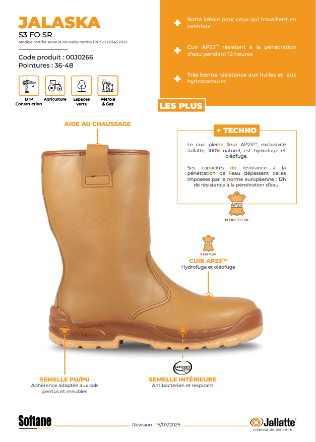 Botte cuir non fourrée Jalaska