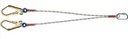 Longe double LDF 11 1.5M-11-53 1 Mousq. QT + 2 Mousq.M53 sans absorbeur