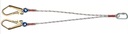 Longe double drisse LDF 11 1M-11-53-53 1 Mousq.QT + 2 Mousq.M53 sans absorbeur