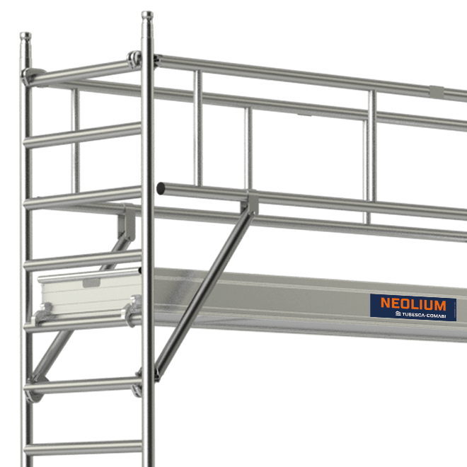 Échafaudage alu neolium 300 box 2m plancher 4m travaille (vendu à l’unité)