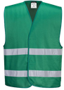 Gilet vert bandes retro chef de manœuvre dos