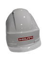 Casque Iris II blanc porte étiquette avec lunettes et jugulaire 4 points - Logoté HILTI