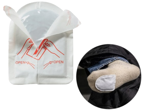 Chaufferettes pour les pieds - Activation par air