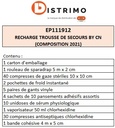 Recharge trousse de secours BY CN (Composition 2021)