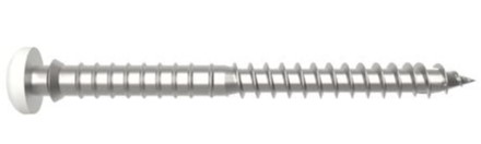 Vis de réglage menuiserie sur support bois 6X70 9016 blanche SPTR-V6 (boite de 100)