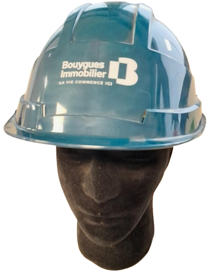 Casque Kara bleu/vert visière longue sans lunette BY IMMO