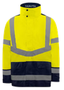 Parka 4 en 1 fluo HV Jaune respirant - Homme