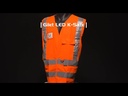 Gilet fluo HV led + 2 piles LR6