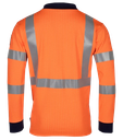 Polo manches longues orange HV retard feu antistatique arc électrique Lerby (sur cde)
